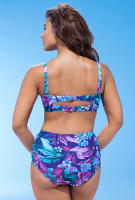 Conjunto de Bikini de Talla Grande Floral Traje de Baño de Cintura Alta y Acolchado con Tazas Grandes para Mujeres Swimwear con Estilo - details 2