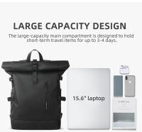 Heroic Knight-mochila enrollable impermeable para hombre y mujer, morral de viaje expandible con carga USB, bolso para portátil de gran capacidad - details 3