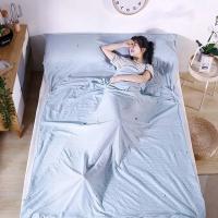 Saco de dormir antisuciedad de algodón 100% para Hotel, Sábana suave de viaje individual doble, saco de dormir portátil de viaje para adultos - details 19
