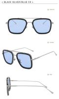 Gafas de Sol Cuadradas Vintage de Metal para Hombres Deportes y Moda - details 17