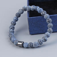 Ojos de tigre cuentas de piedra natural hechas a mano hombres hematita magnética accesorio pulseras para novio padre regalo - details 24