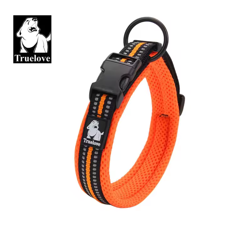 Truelove-Collar acolchado de malla ajustable para perro, Collar de nailon reflectante de 3M, duradero y resistente, para todo tipo de clima, TLC5011 - 1