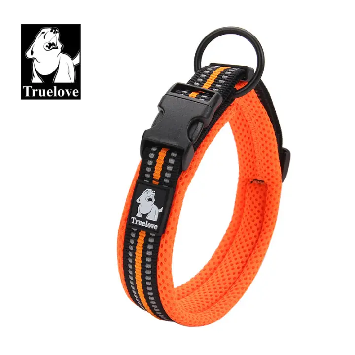 Truelove-Collar acolchado de malla ajustable para perro, Collar de nailon reflectante de 3M, duradero y resistente, para todo tipo de clima, TLC5011 - 1