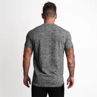 Casual Fashion Slim Fit Print T-shirt Men Sports Short Sleeve Knitted Shirt Summer Gym Fitness Bodybuilding Workout Tops Clothes - details 10