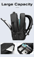 BANGE-mochila multifuncional para hombre, morral de viaje con recarga USB, impermeable, de gran capacidad, para ordenador portátil, 15,6 - details 14