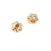 Cuentas de ojo de libélula de latón de Color dorado de 18K con patrón, cuentas espaciadoras de barril de bola redonda, fabricación de joyería, accesorios de pulseras Diy - details 47