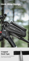 WEST BIKING-Bolsa de ciclismo para cuadro de tubo delantero superior, resistente al agua, funda de teléfono de 7,0 pulgadas, almacenamiento con pantalla táctil, bolsa para bicicleta de montaña y carretera - details 9