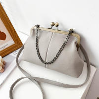 Bolsos de Hombro Vintage para Mujeres Diseño de Cerradura de Cadena Pequeña Bolsa de Mensajero Clip de Marca Bolsos de Cruzado y de Mano - details 6