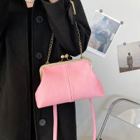 Bolsos de Hombro Vintage para Mujeres Diseño de Cerradura de Cadena Pequeña Bolsa de Mensajero Clip de Marca Bolsos de Cruzado y de Mano - details 20