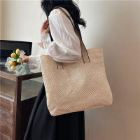 Bolso de mano tejido de paja para mujer, elegante, informal, con asa superior, Retro, a la moda - details 9