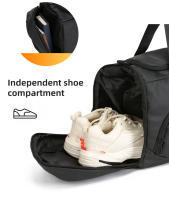 Bolsa de gimnasio para Fitness con bolsillo para zapatos, entrenamiento deportivo, equipaje de corta distancia, bolsos de hombro, bolsa de viaje grande seca y húmeda para viajes al aire libre - details 4