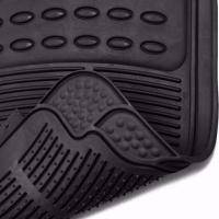 Alfombras de goma para coche Negro, Alfombra Recortable, Juegos Alfombrillas de Goma de 4 piezas para Coche. Universal, resistente al uso y antideslizante. Se puede cortar a medida. 2 Delanteras y 2 traseras. - details 3