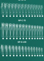 Nailpop-molde de uñas de doble forma, cobertura completa, transparente, 14 tamaños con marcado numérico, múltiples formas para efecto de manicura francesa - details 5