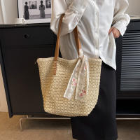 Bolso cuadrado de paja para playa, tejida a mano bandolera, rafia, ratán, compras, viaje, informal, bohemio, Verano - details 12