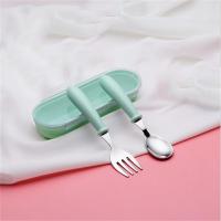 Juego de Cubiertos Pequeños de Acero Inoxidable 3 Piezas de Cuchara y Garfillo Portátil para Alimentación de Bebés Utensilios de Mesa para Niños - details 5