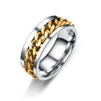Anillos de cadena giratorios de titanio de acero para mujeres y hombres, anillo giratorio de descompresión, anillo de cadena multifuncional, anillo abridor de botellas, regalo - details 3