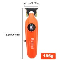Kemei 2362 cortadora de pelo profesional Zero Gapped para hombres, cortadora de pelo superhidrofóbica con nanorecubrimiento, máquina para cortar cabello - details 5