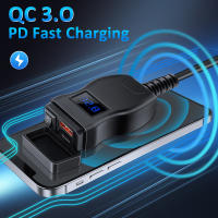 Anchtek-cargador montado en vehículo para motocicleta, adaptador impermeable de 12V, puertos USB PD para teléfono, carga rápida 3,0 con interruptor, accesorio para Moto - details 1