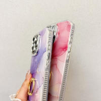 Funda con soporte de anillo para Apple iPhone 16 15 14 Pro Max, de mármol de alta calidad, IMD, PC, a prueba de golpes. - details 7