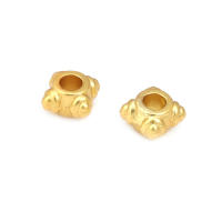 Cuentas de ojo de libélula de latón de Color dorado de 18K con patrón, cuentas espaciadoras de barril de bola redonda, fabricación de joyería, accesorios de pulseras Diy - details 39