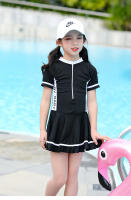 Traje de Baño de Estilo Deportivo para Niñas Manga Corta, Secado Rápido, Perfecto para Entrenamiento de Natación en Primaria - details 10