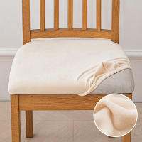 Fundas de asiento de silla de terciopelo, fundas de cojín de asiento elásticas, funda de silla lavable para comedor, Hotel, ceremonia, banquete, fiesta - details 23