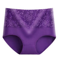 Conjunto de 3 piezas de ropa interior de mujer de jacquard, cintura alta y control abdominal de algodón grande para mujer - details 8