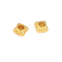 Cuentas de ojo de libélula de latón de Color dorado de 18K con patrón, cuentas espaciadoras de barril de bola redonda, fabricación de joyería, accesorios de pulseras Diy - details 42
