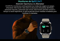 Blackview W70 Pro Sport Smartwatch, pantalla HD de 2.01'' TFT reloj inteligente resistente para exteriores con iluminación LED de emergencia, llamadas Bluetooth, brújula - details 24