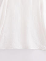 Nuevo 2025 mujeres Sexy Semi-transparente camisa con volantes blancos botón frontal manga larga cuello en V blusa de primavera Casual Streetwear Tops - details 11
