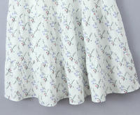 Women French Pastoral Style Floral Print Holiday Long Dress Vintage Puff Sleeve Square Neck A-line Elegant Summer Dresses - details 5