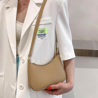 Bolso de hombro de cuero PU de Color sólido Retro para mujer, bolsos de moda, monederos casuales, bolsos de mano para mujer - details 14