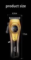 Kemei-cortadora de pelo profesional para peluquero, cortadora eléctrica inalámbrica, recargable, 9000RPM, Máquina para cortar cabello, Kit de aseo - details 5