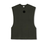 Muscleguys Summer New Brand Gym Sports Fashion Casual Quickly-dry Bodybuilding Fitness O-neck Printed Sleeveless Shirt - details 19
