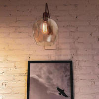Pantalla de Cristal de coñac, reemplazo de cubierta de pantalla de lámpara decorativa para luces colgantes simples, accesorio de pantalla de lámpara, anillo fijo - details 6