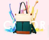 Mochila impermeable para ordenador portátil, de gran capacidad bolso de hombro, bolso de viaje portátil para mujer, Color de contraste - details 6