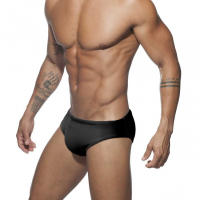 Jessborn pantalones cortos de natación para hombre, bañador profesional de color sólido brillante, a la moda, de cintura baja, para entrenamiento en la playa - details 7