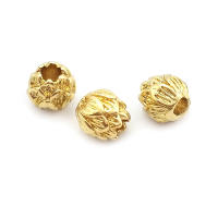 Cuentas de ojo de libélula de latón de Color dorado de 18K con patrón, cuentas espaciadoras de barril de bola redonda, fabricación de joyería, accesorios de pulseras Diy - details 91