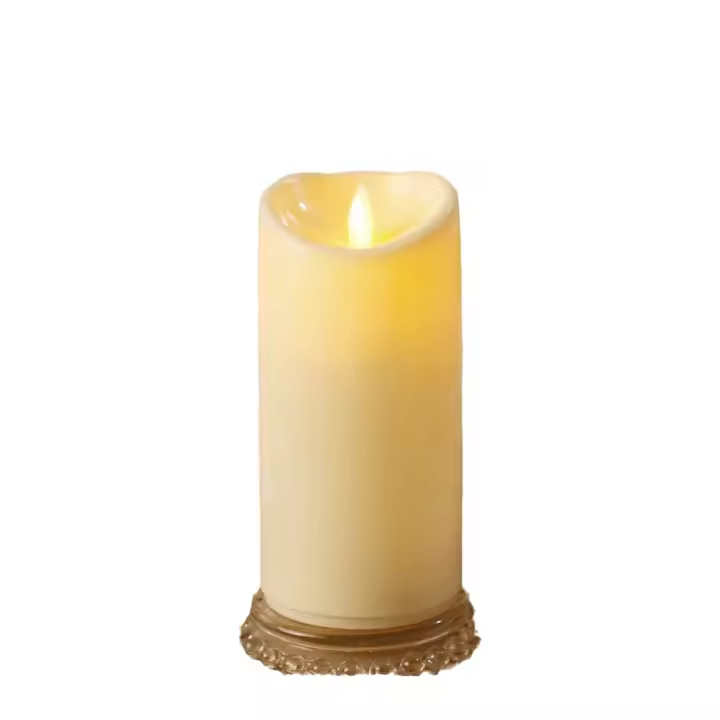 Velas recargables parpadeantes sin llama, funciona con pilas y control remoto y temporizador, paquete de 3 velas LED USB de cera falsa blanca marfil de larga duración - 1