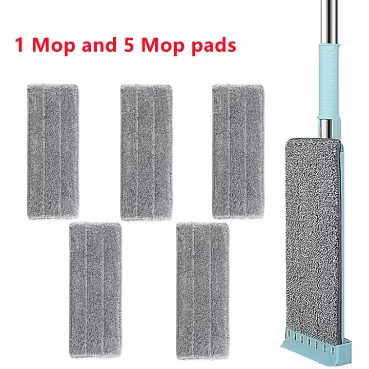 Fregona plana de microfibra, accesorio manos libres para limpiar el suelo, con almohadillas lavables, herramientas de limpieza para el hogar, 2023 - 1