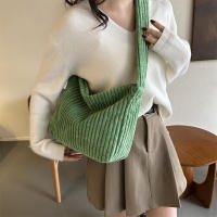 Bolso de mano de invierno para mujer, bolsos de gran capacidad, bolsos de hombro informales, bolso cruzado de pana de tendencia para mujer - details 20