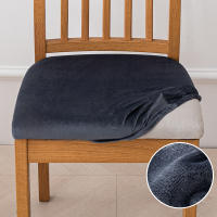 Fundas de asiento de silla de terciopelo, fundas de cojín de asiento elásticas, funda de silla lavable para comedor, Hotel, ceremonia, banquete, fiesta - details 11