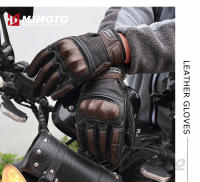 Guantes de Motocicleta de Cuero Vintage MJMOTO Certificados CE, Impermeables, Transpirables, Cómodos con Pantalla Táctil Tallas M-L-XL-XXL - details 10