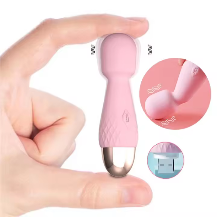 Mini Vibrador de Silicona Silencioso y Potente para Mujeres, Juguete Sexual Personal, Palo AV, Dildo para Adultos, Masajeador de Punto G - 1