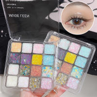 Paleta de Sombras de Ojos de Secuencias Brillantes Gel de Brillo Autoadhesivo para Pelo, Uñas, Cuerpo Belleza en Tonos Azul, Rosa, Amarillo - details 10