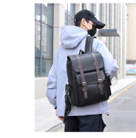 Nuevas mochilas con hebilla de cinturón, bolsos casuales retro británicos, mochilas de cuero PU suave, bolsos de viaje de gran capacidad para salir, mochilas escolares unisex para estudiantes - details 20