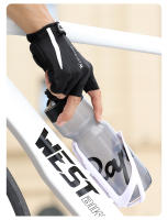 WEST BIKING-guantes de ciclismo para hombre y mujer, de medio dedo, con absorción de impacto, equipo deportivo para bicicleta de carretera - details 16