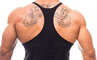 Muscleguys Mens Fitness Bodybuilding Graphic Design Y Back Summer Fashion Casual Bodybuilding Sleeveless Shirt - details 9