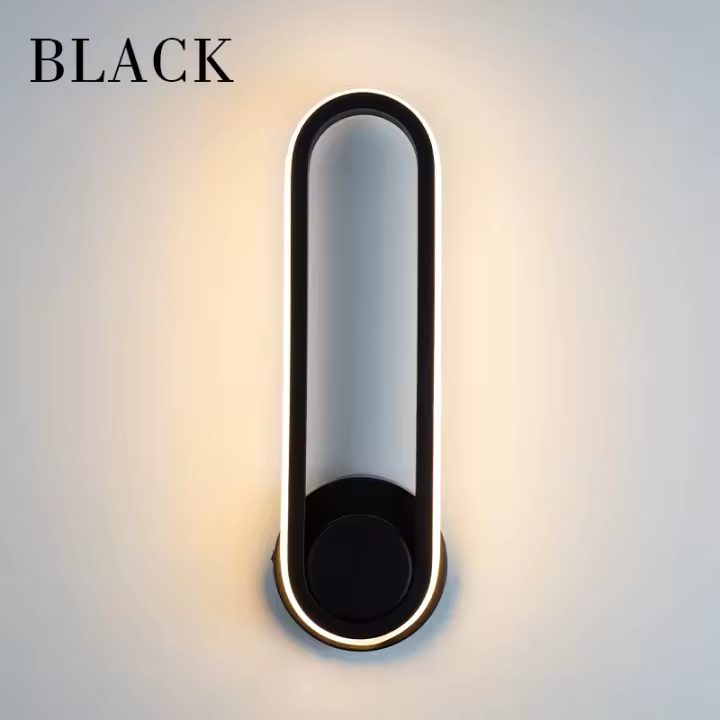 Lámpara Led de pared moderna para interior de dormitorio, luz de mesita de noche para el baño del hogar, candelabro de pared nórdico, color negro y dorado - 1