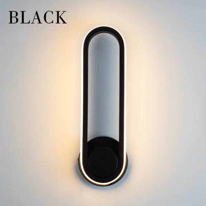 Lámpara Led de pared moderna para interior de dormitorio, luz de mesita de noche para el baño del hogar, candelabro de pared nórdico, color negro y dorado - 1
